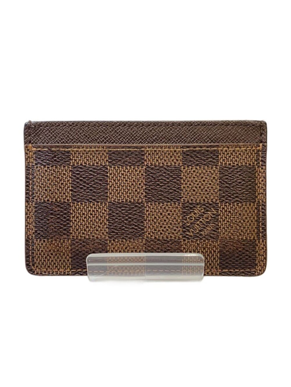 LOUIS VUITTON Porte Wallet Cartes Damier Ebene Brown